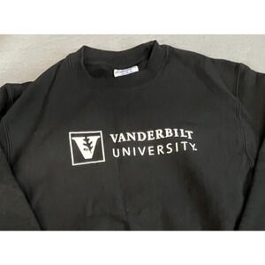 Vanderbilt Commodores Sweatshirt thick MEDIUM Black Champion Reverse Weave Adult